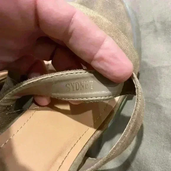 Lulus Sydney Beige Suede High Heel Sandals Women’s Size 8 - Picture 7 of 7